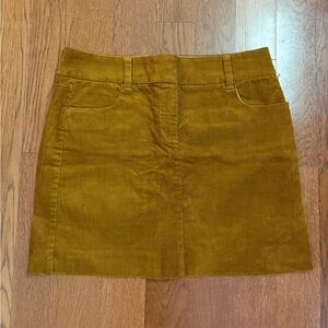 J. Crew Burnt Orange Corduroy Pencil Mini Skirt for Casual Wear. Size 2